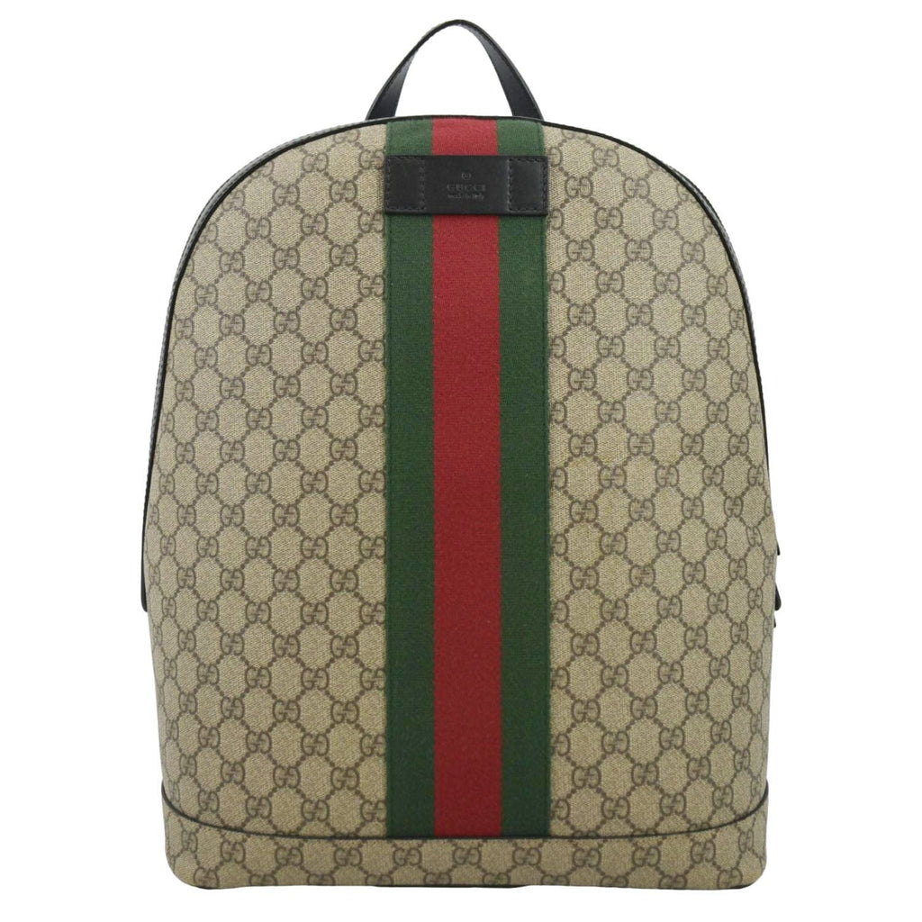 Gucci Backpack Beige Supreme Coated Canvas GG Monogram Web Dome