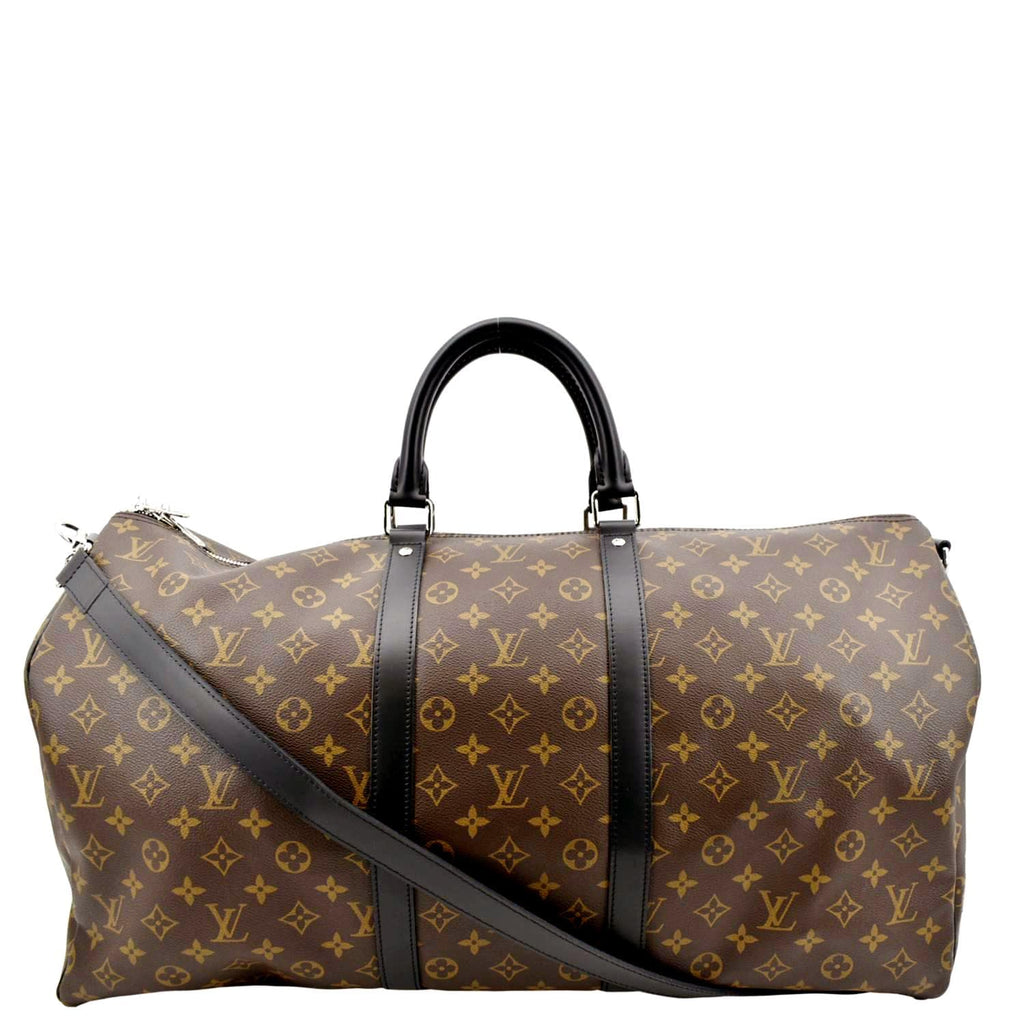 Louis Vuitton // Brown & Black Macassar Keepall 55 Bandoulière Bag – VSP  Consignment