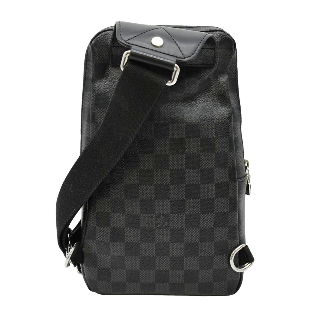 Authentic LOUIS VUITTON Damier Graphite Alps Avenue Sling Backpack -  Black/Gray
