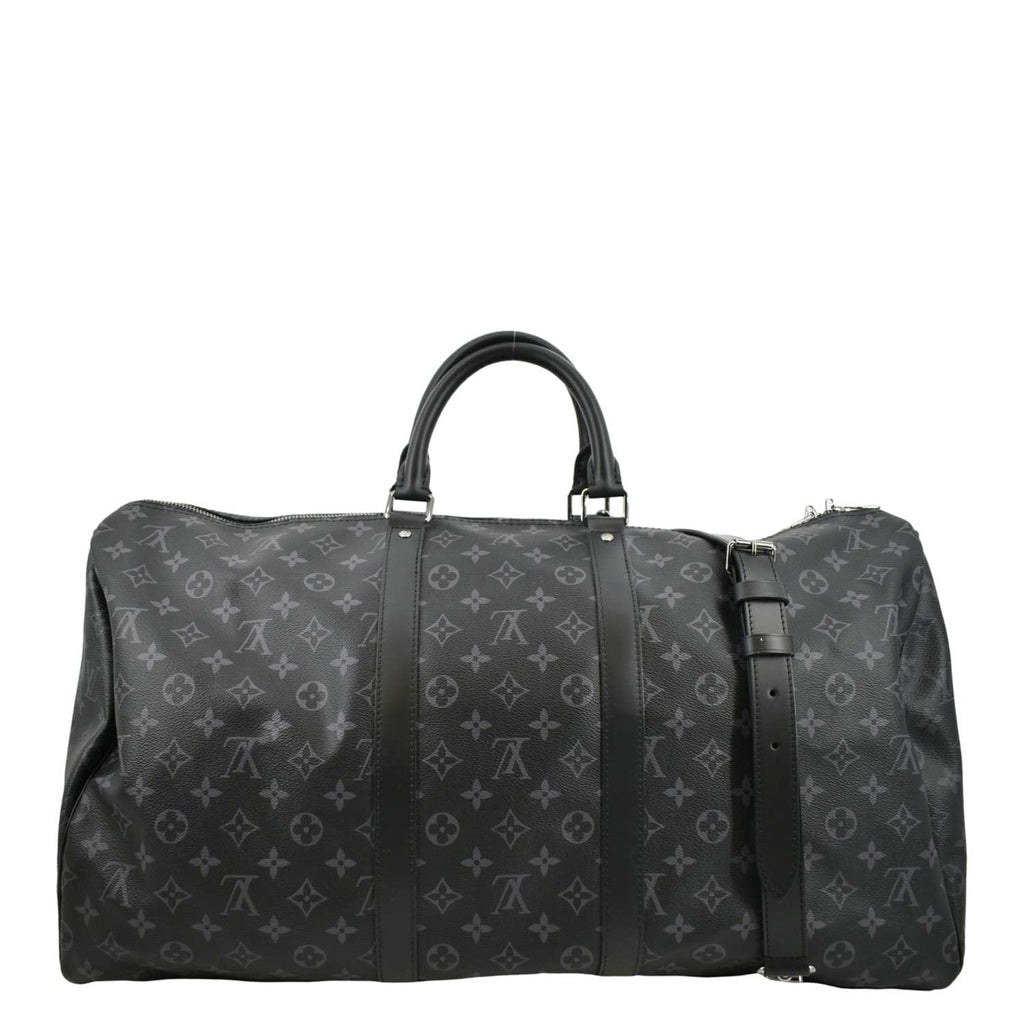 Louis Vuitton Keepall Bandouliere 55 Sunrise Monogram Eclipse Black/Grey/Multi  in Coated Canvas with Silver-tone - US
