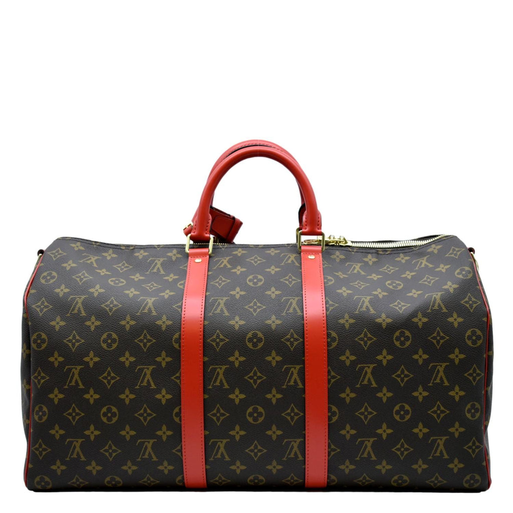 Louis Vuitton 2019 Pre-owned Keepall 50 Bandouliere Travel Bag - Red