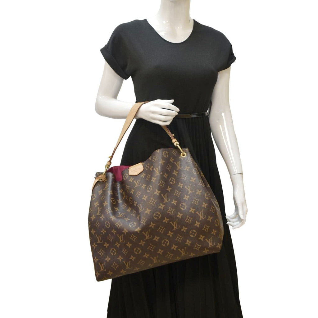 Louis Vuitton Graceful Mm Monogram Canvas Shoulder Bag Brown 8267