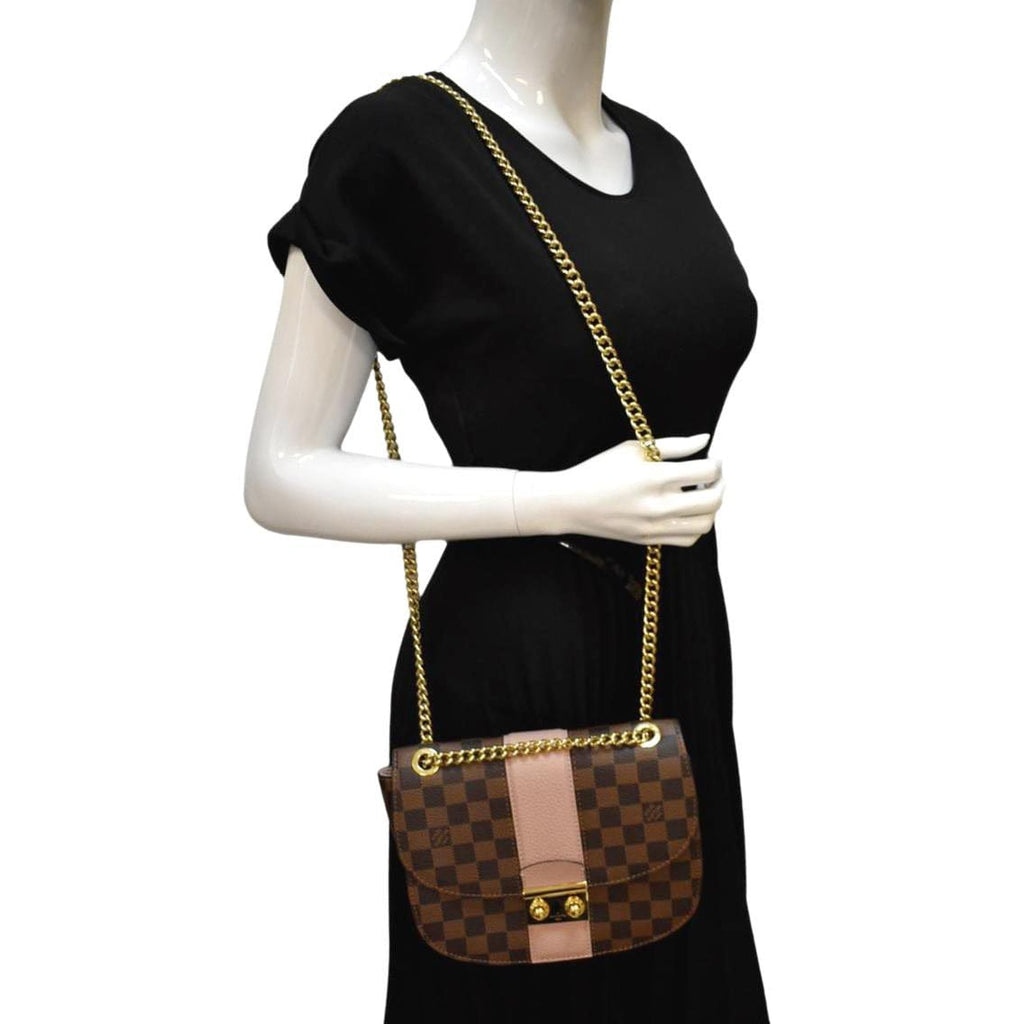 Louis Vuitton Damier Ebene & Magnolia Cuir Taurillon Wight Shoulder Bag