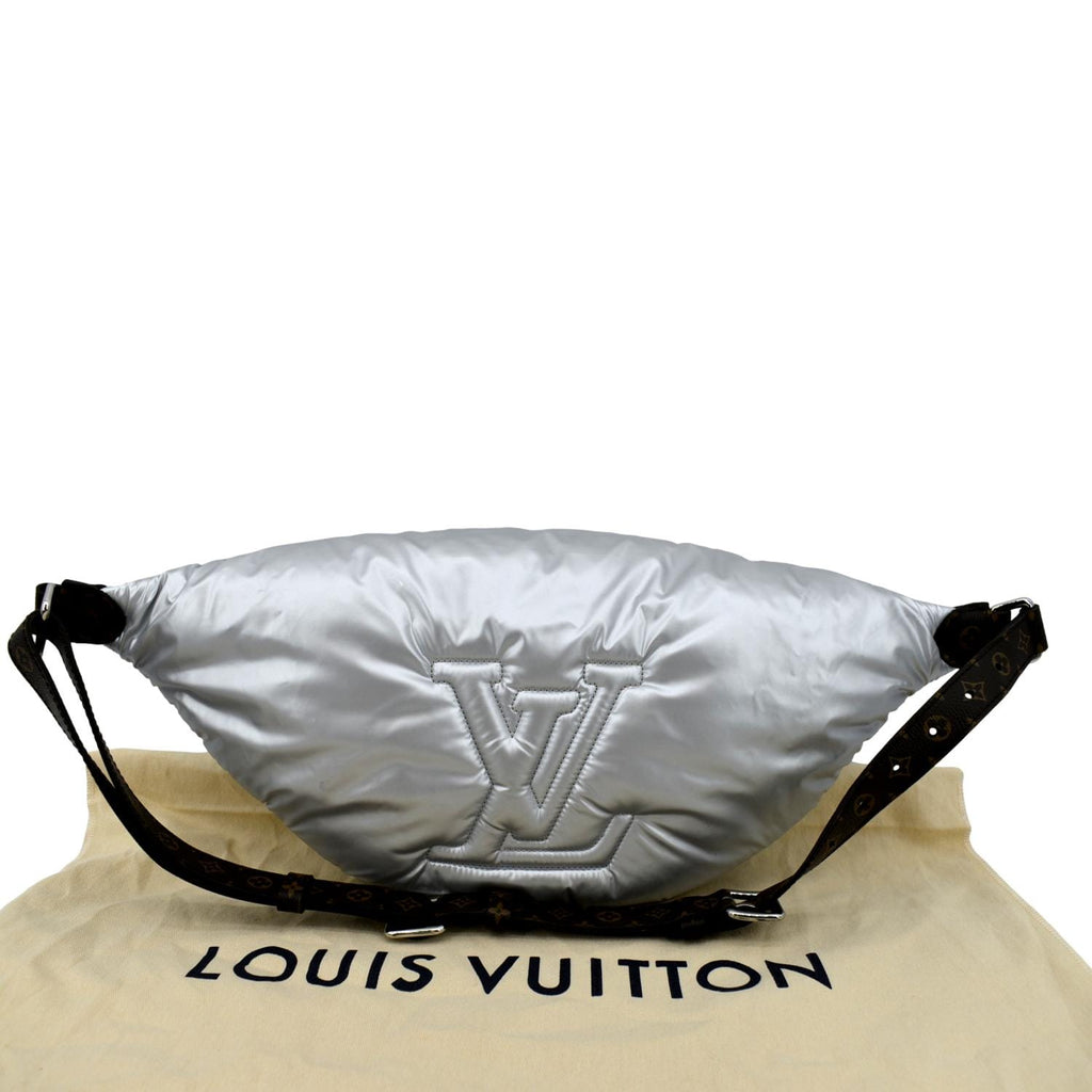 Louis Vuitton Pillow Bumbag Monogram Quilted Econyl Nylon Maxi Silver  218235116