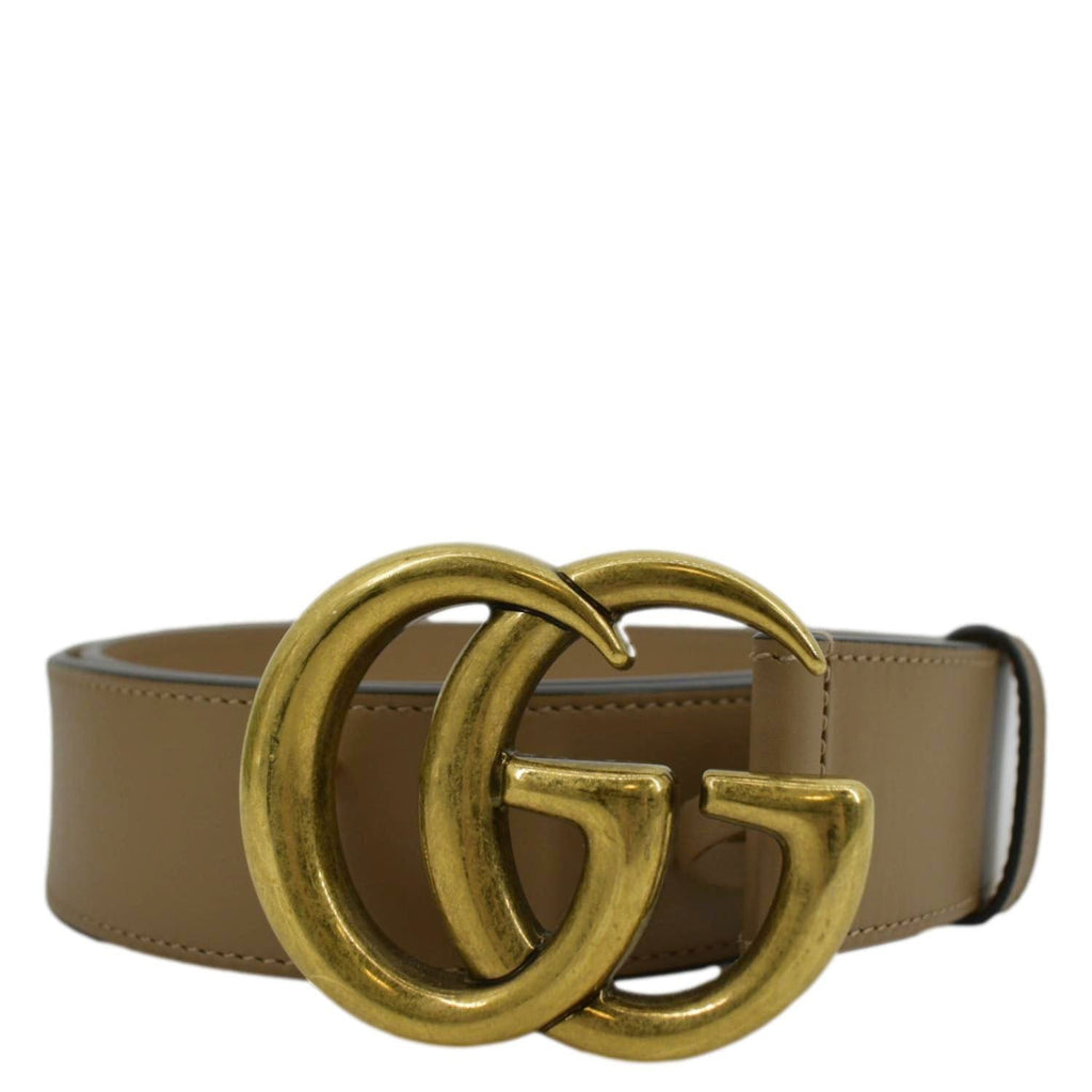 Gucci Double G Buckle Leather Belt Size 80.32 Black 400593