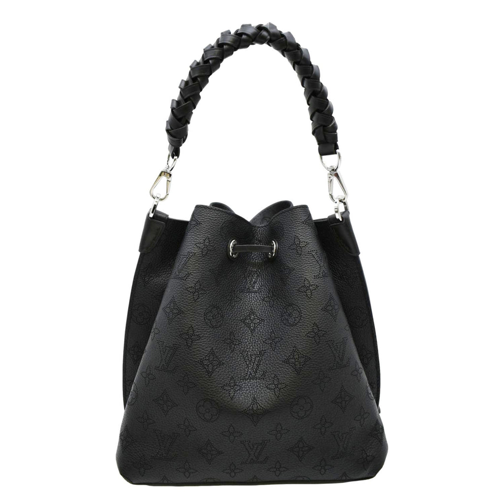 Louis Vuitton Handbag Muria Mahina Perforated Calfskin Leather Galet Gray  Bagc68