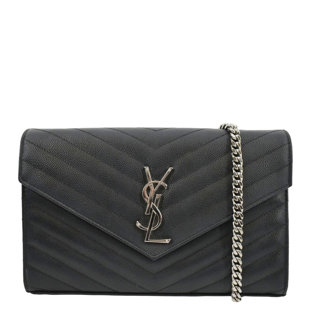 Saint Laurent Cassandre Wallet on Chain - Black Crossbody Bags, Handbags -  SNT269580