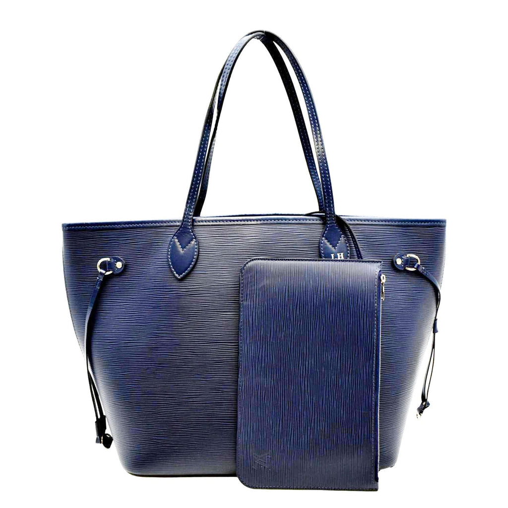 Louis Vuitton Blue Monogram Damier Denim Neverfull MM NM Bag - Yoogi's  Closet