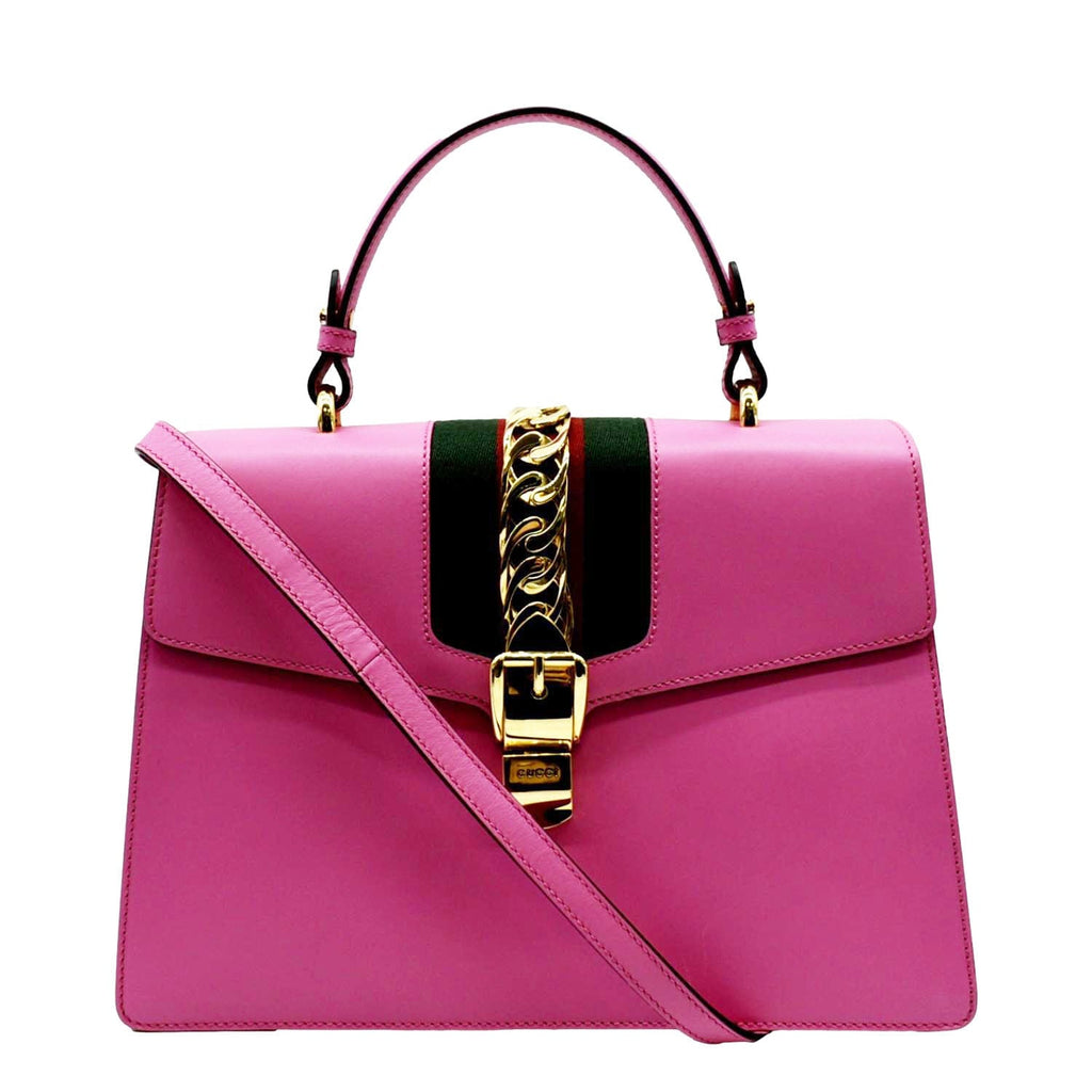 Gucci Sylvie Medium Web Top Handle Shoulder Bag