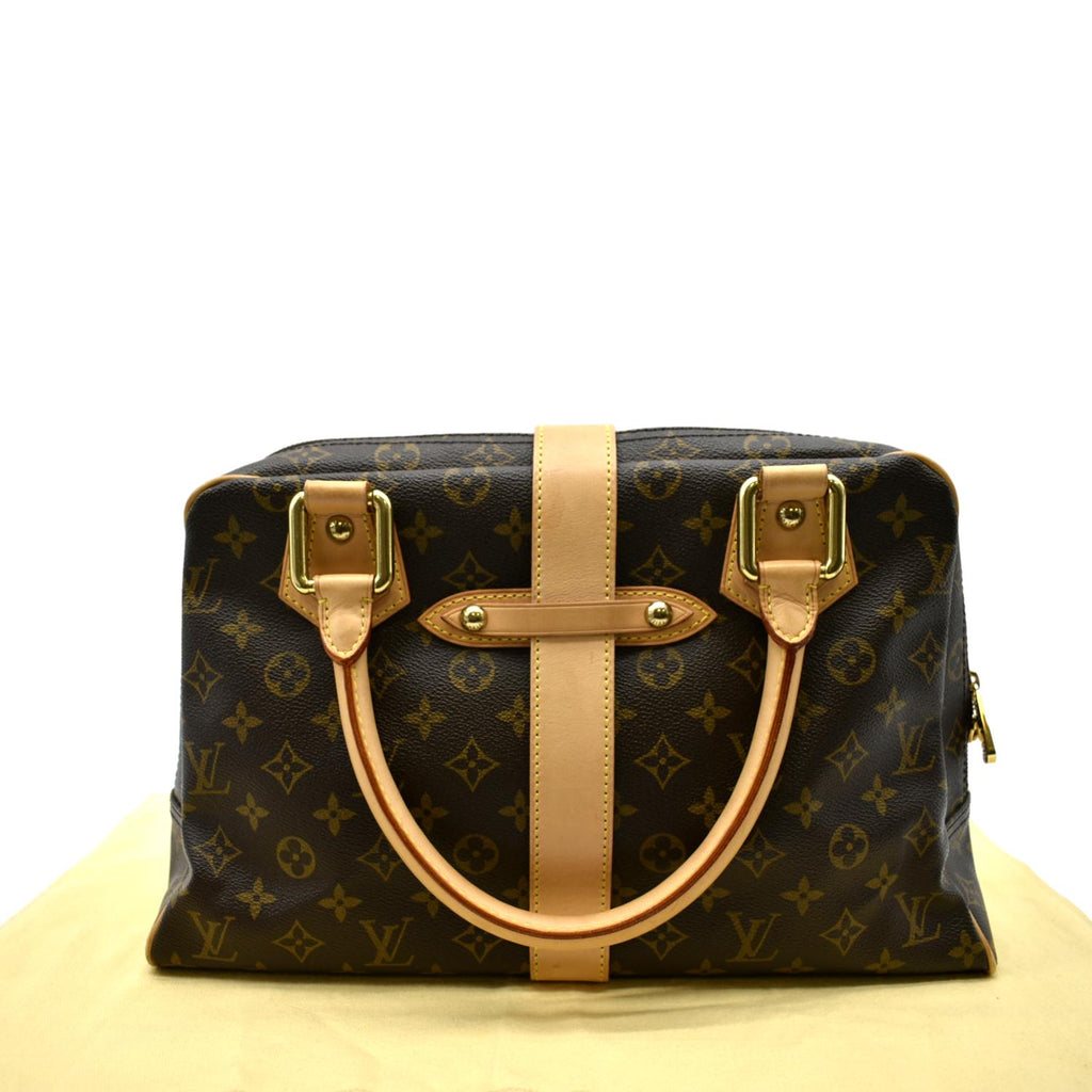 Manhattan leather handbag Louis Vuitton Brown in Leather - 29790137