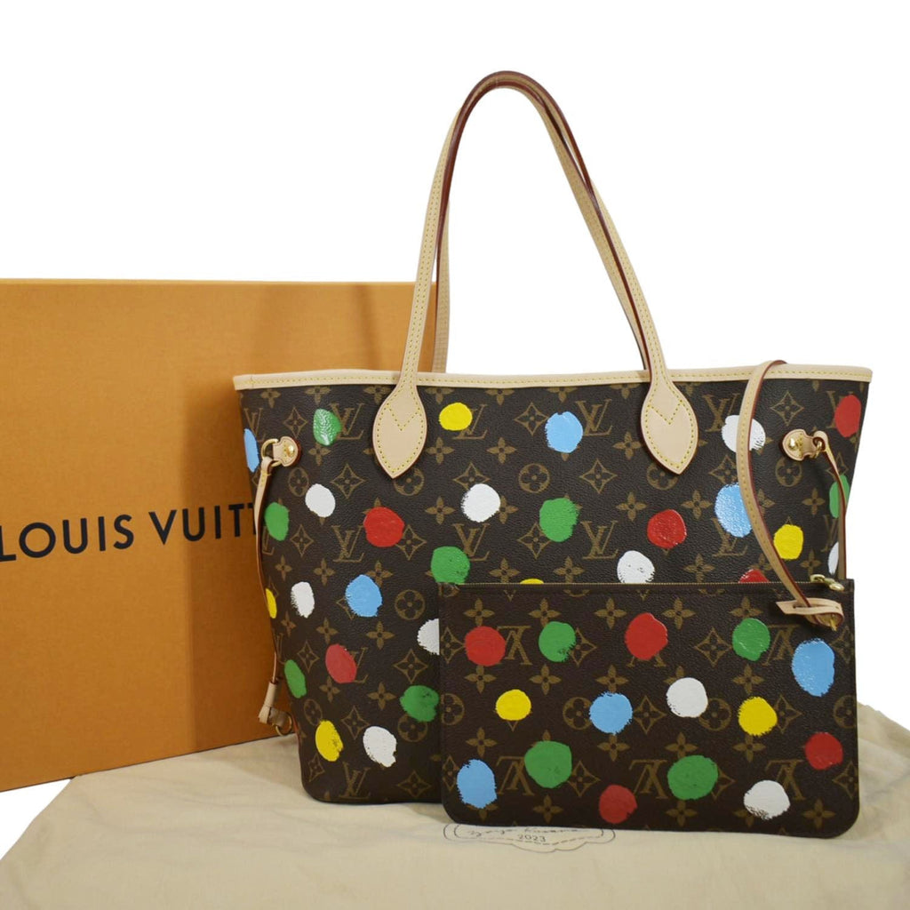 LV x YK Neverfull MM Bag - Luxury Monogram Canvas Brown