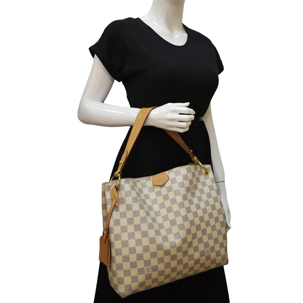 Louis Vuitton Graceful Pm Damier Azur Shoulder Bag White