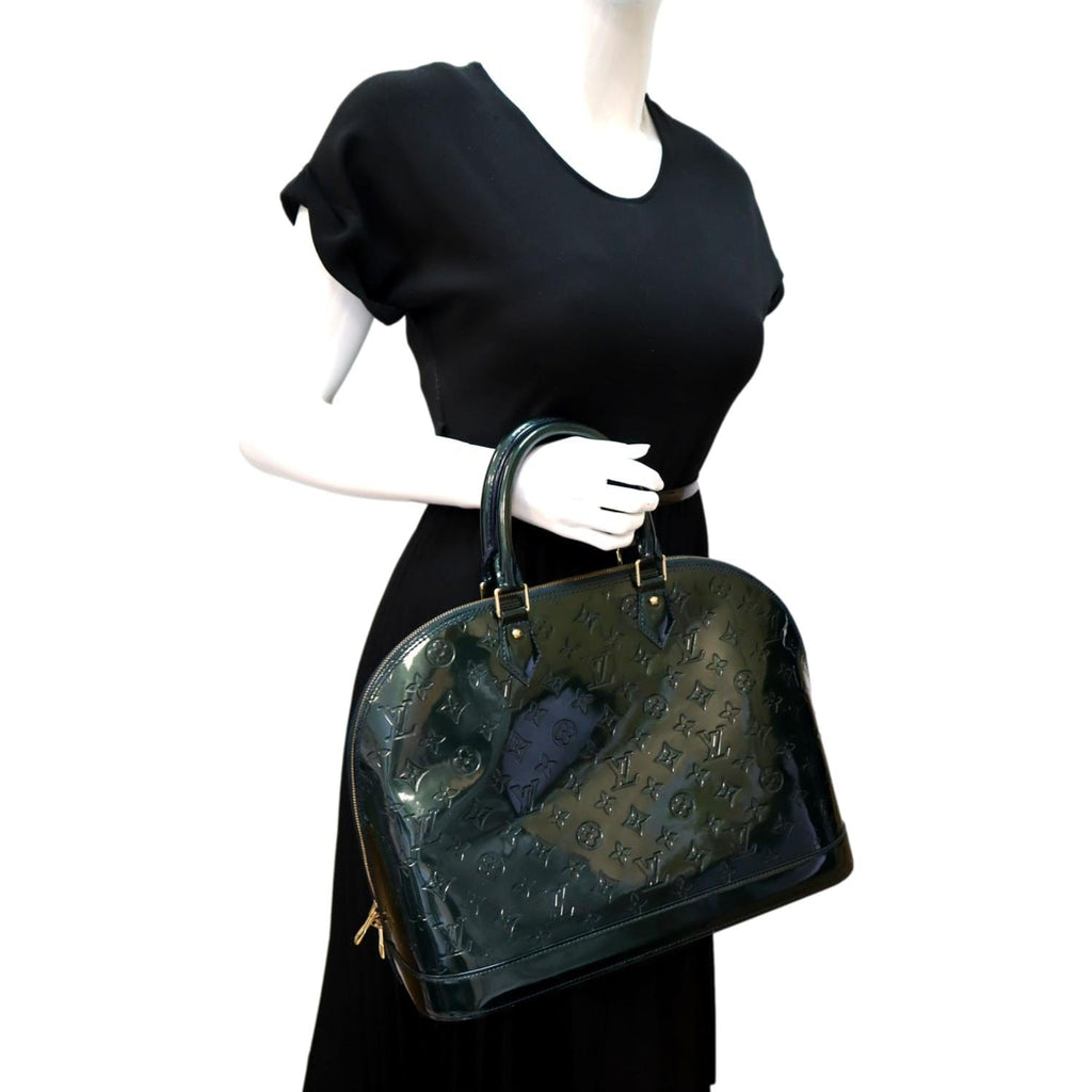 Green Louis Vuitton Monogram Vernis Alma MM Handbag – Designer Revival