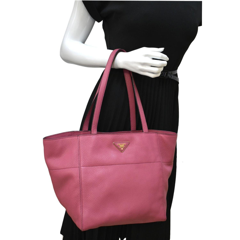 Prada Vitello Daino Leather Bauletto Bag nude Pink