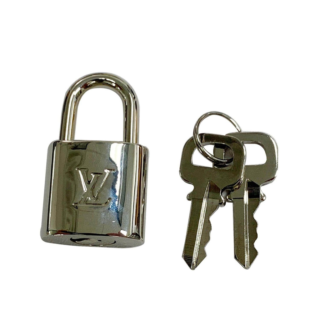 Louis Vuitton Padlock & 2 Keys Silver Bag Charm Num 310