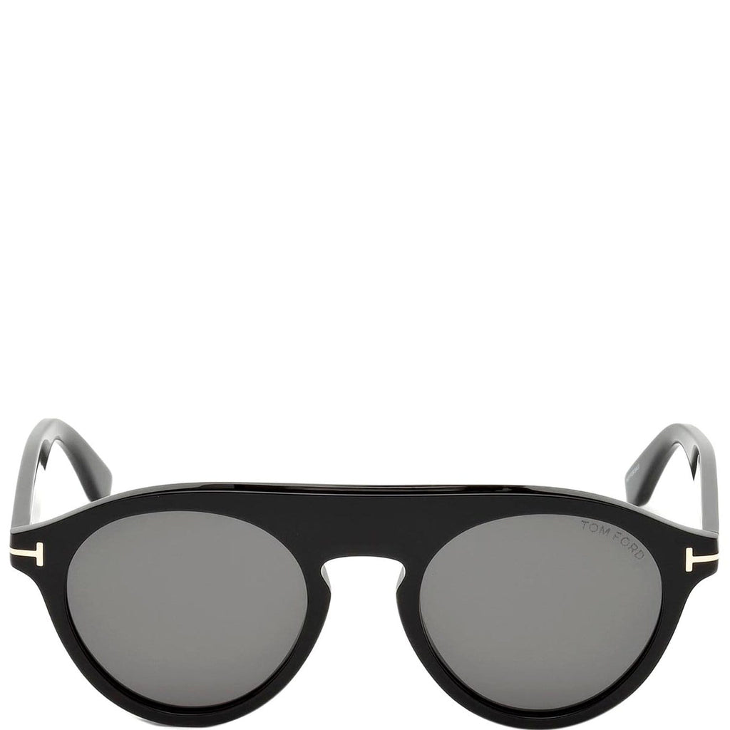 TOM FORD Christopher FT0633 01A 49 Round Unisex Sunglasses Grey Lens