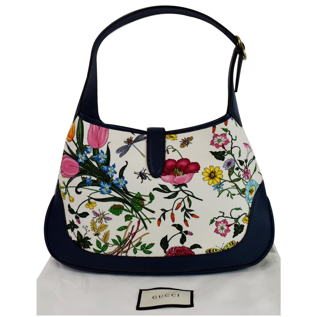 Gucci jackie medium flora hobo online bag