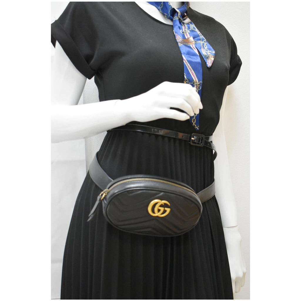 NWT Gucci Marmont Belt Bag GG Small Belt bag Size 75 476434