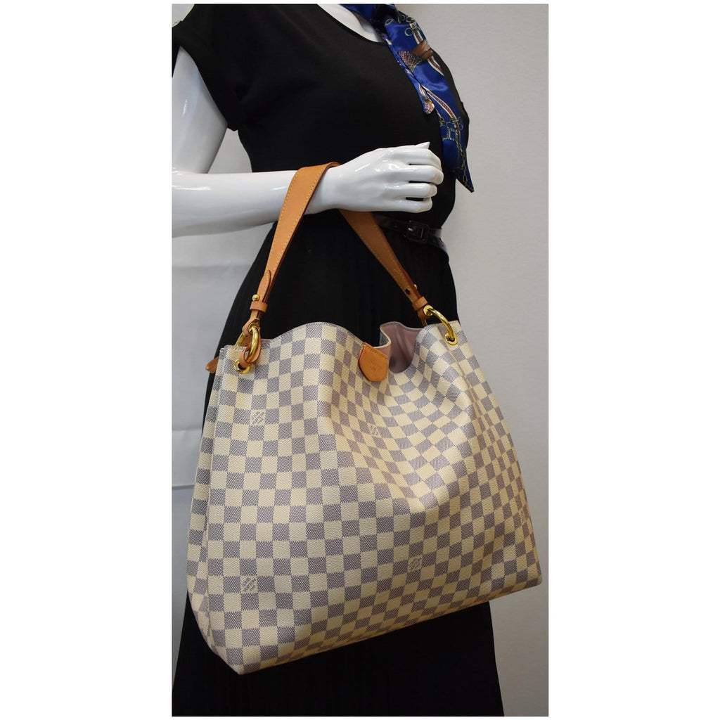 Louis Vuitton Damier Azur Graceful MM Hobo (SHF-q1zhQp) – LuxeDH