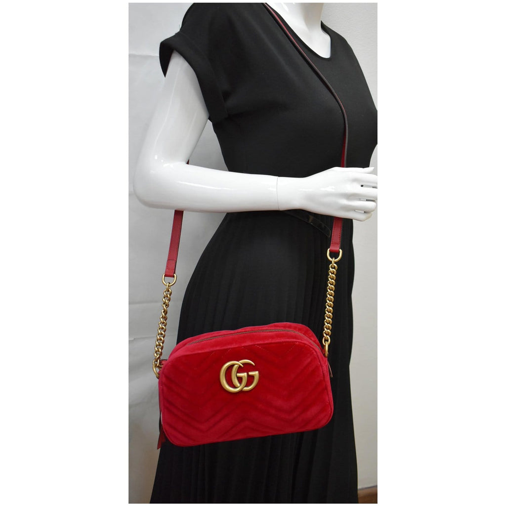 Gucci marmont mini camera bag fashion red