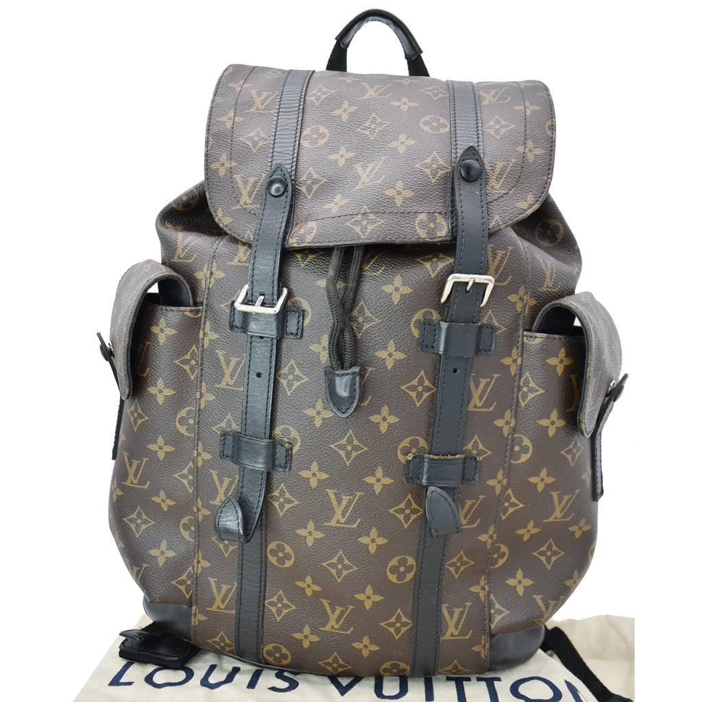 Louis Vuitton Christopher MM Monogram Macassar Brown/Purple in Coated  Canvas/Cowhide Leather - GB
