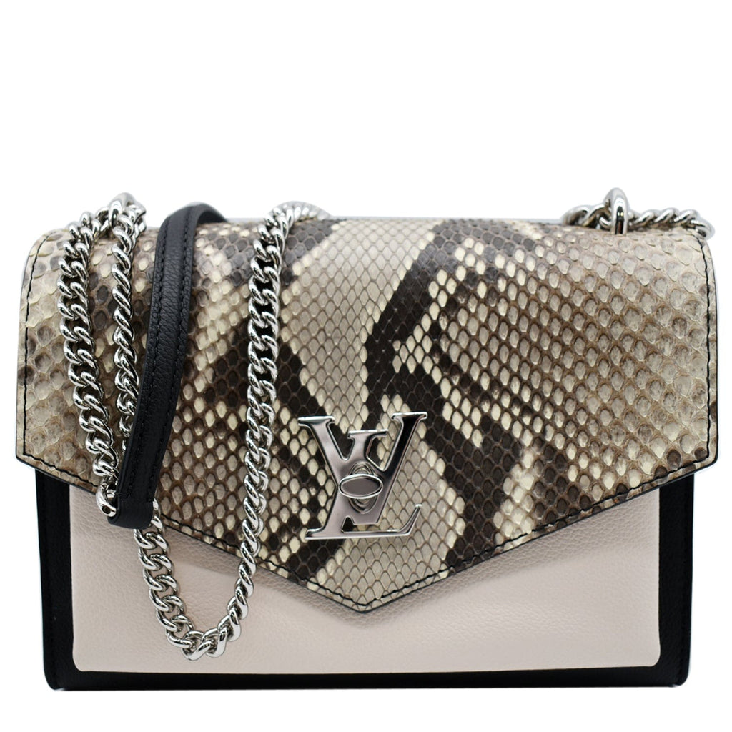 Louis Vuitton Mylockme Python BB Black/Creme Beige in Python with  Silver-tone - US