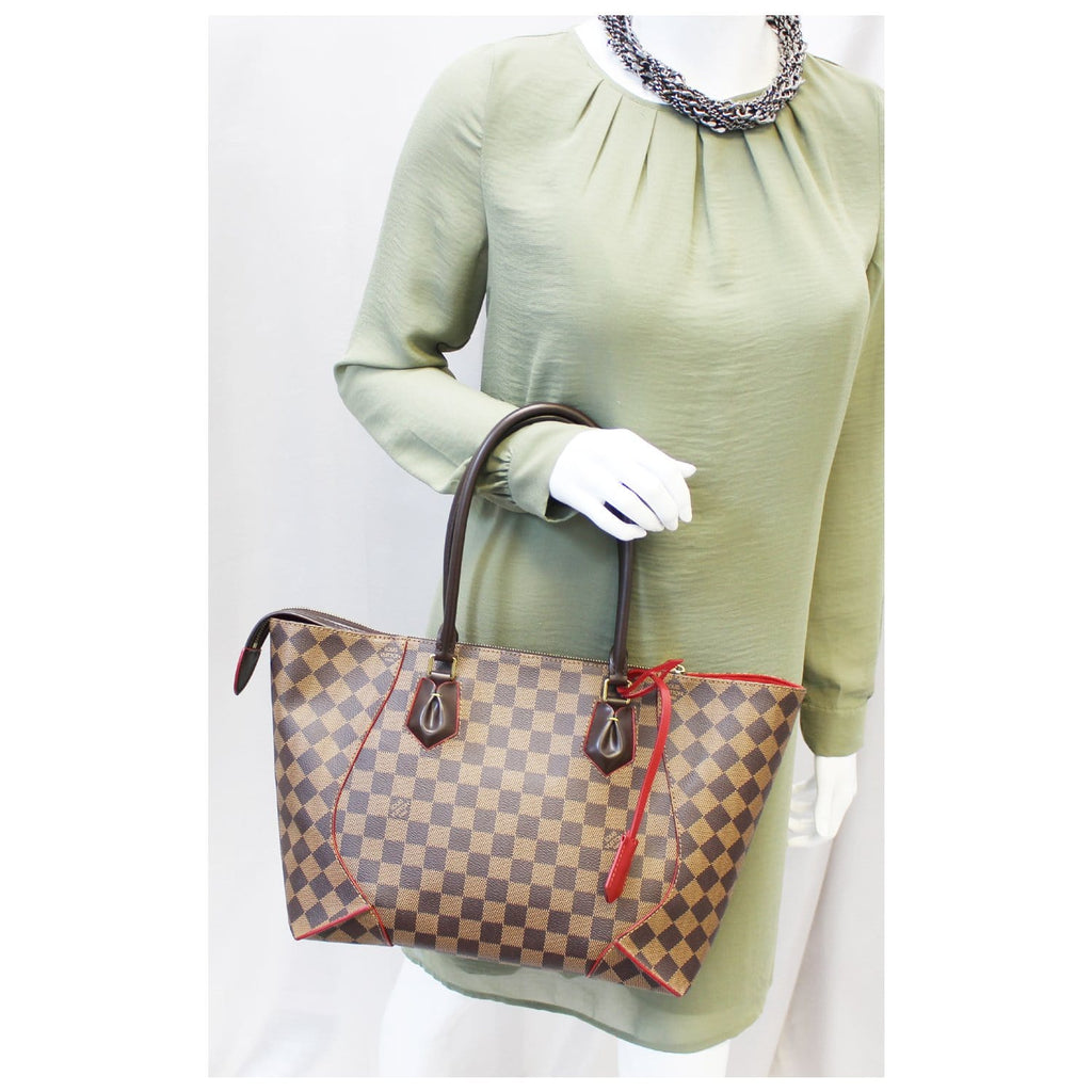 Louis Vuitton Caissa MM Damier Ebene Canvas Tote -TheShadesHut