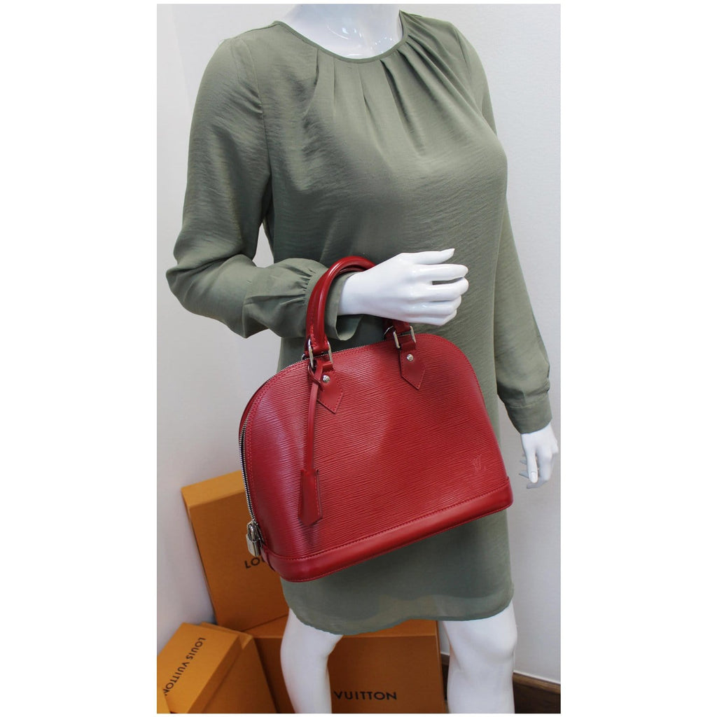Authentic Louis Vuitton Red Epi Leather Alma PM Hand Bag – Italy Station