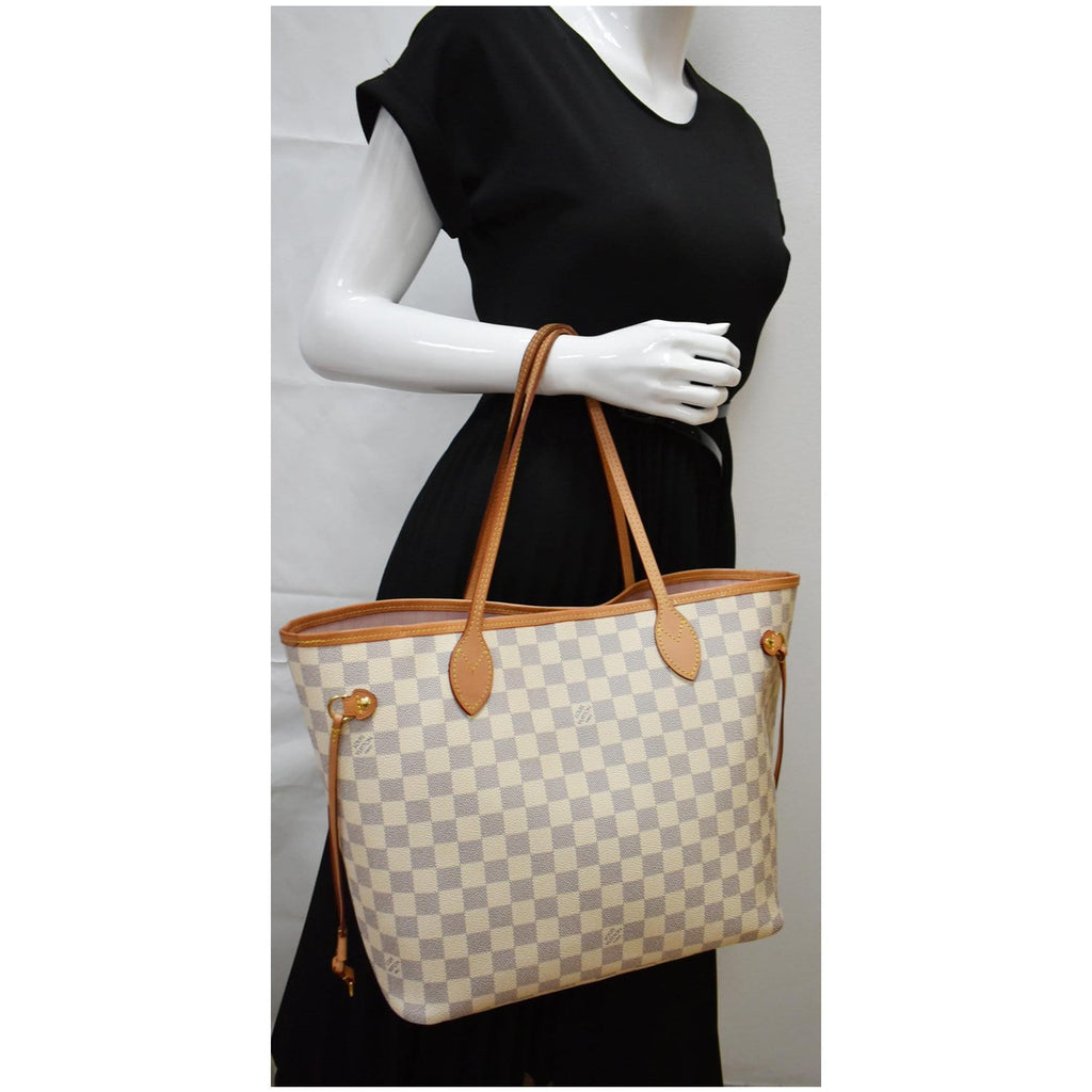 Louis Vuitton Neverfull Rose Ballerine Damier Azur