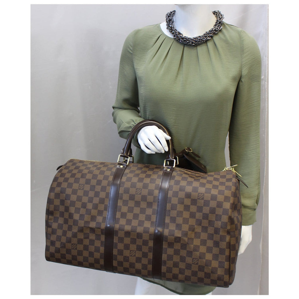 Keepall 50 Damier Ebene – Keeks Designer Handbags