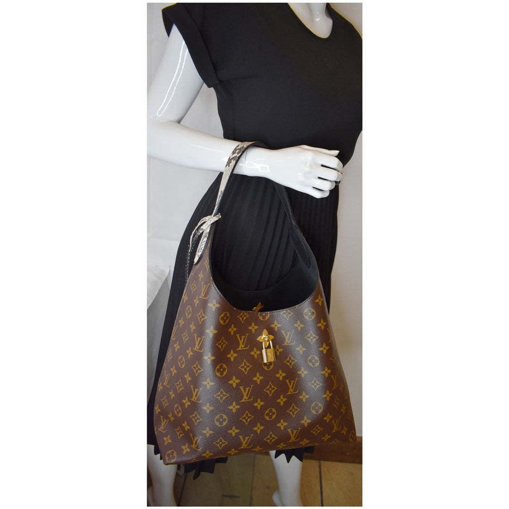Louis Vuitton Flower Hobo in Monogram with Python Trim (RRP £1370) in 2023