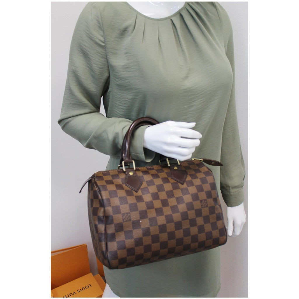 Louis Vuitton Damier Ebene Speedy 25 - Brown Handle Bags, Handbags -  LOU716614