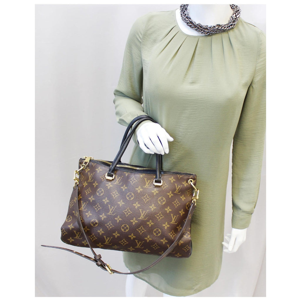 Louis Vuitton Monogram Pallas BB Shoulder Hand Bag 2ways Noir