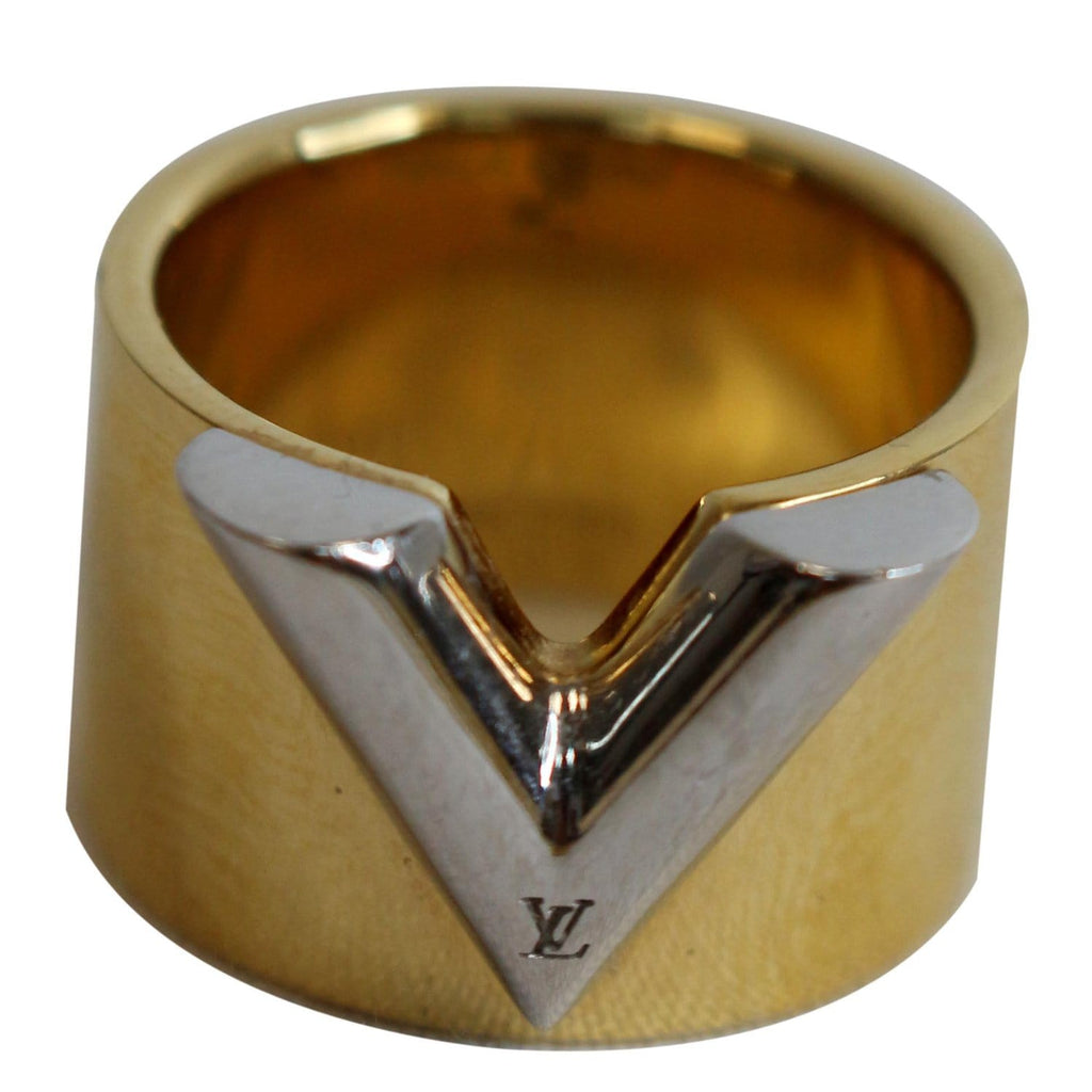 Louis Vuitton Essential V Planète Ring M68924 Golden Metal ref