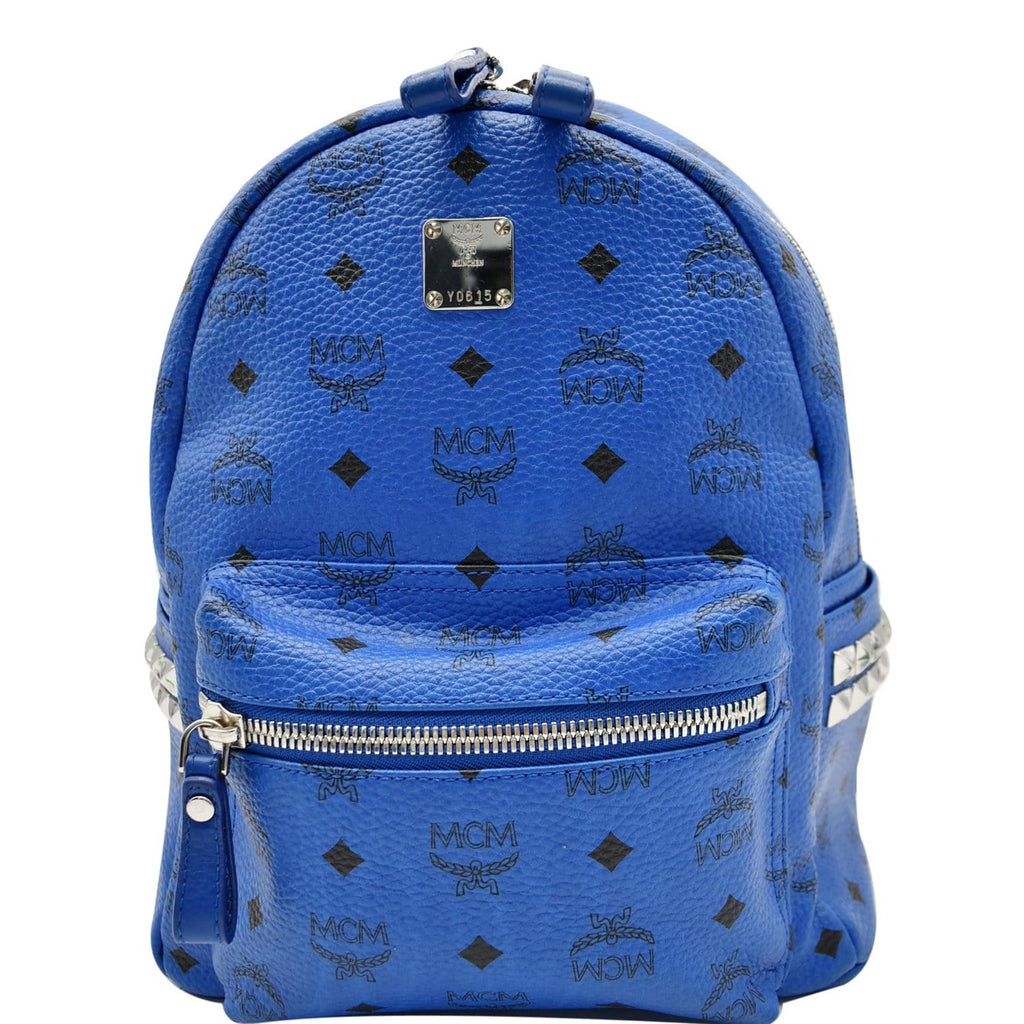 Blue 2025 mcm backpack