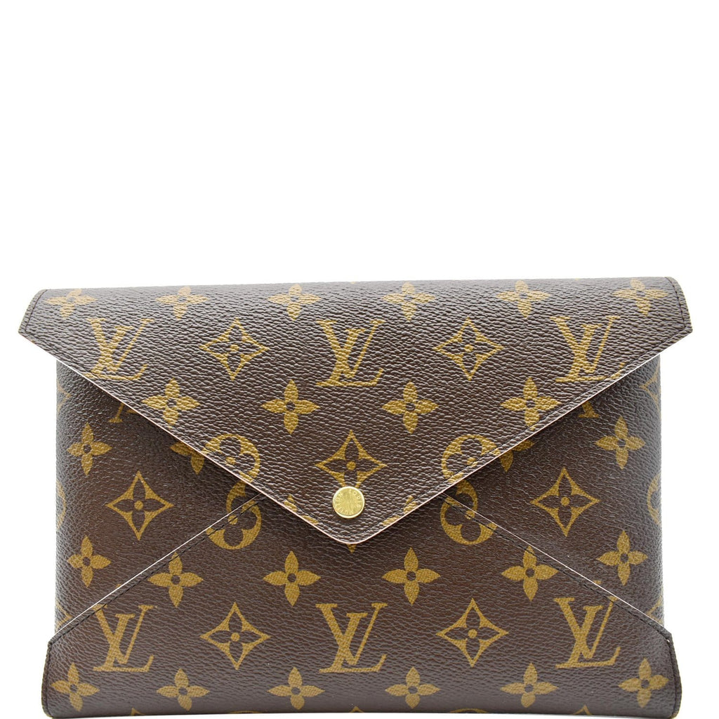 Kirigami cloth clutch bag Louis Vuitton Brown in Cloth - 31571262