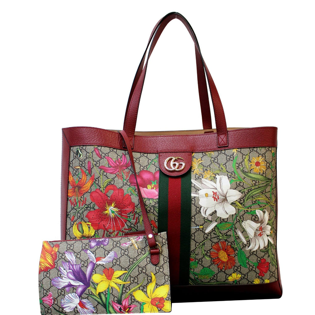 Gucci flower 2025 tote bag