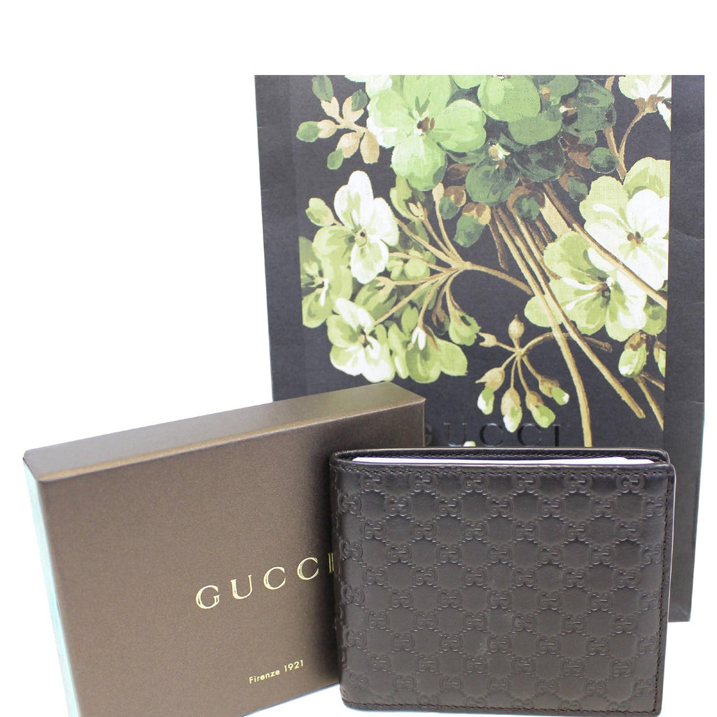 Authentic New Gucci Brown Microguccissima Leather Bi-Fold Men's Wallet 260987