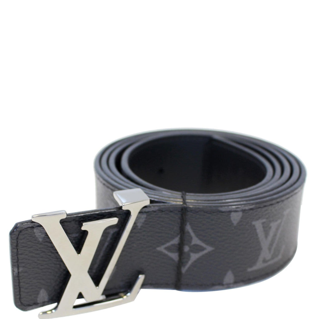 Louis Vuitton LV Initiales Reversible Belt Monogram Eclipse Canvas Wide  Black 2086651