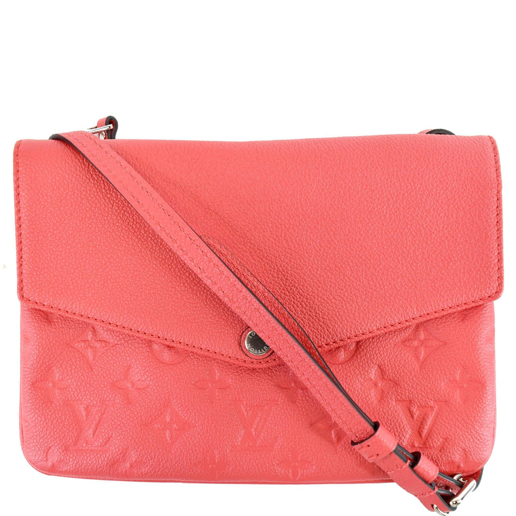 EUC Louis Vuitton Twice Handbag Monogram Empreinte Leather Rose