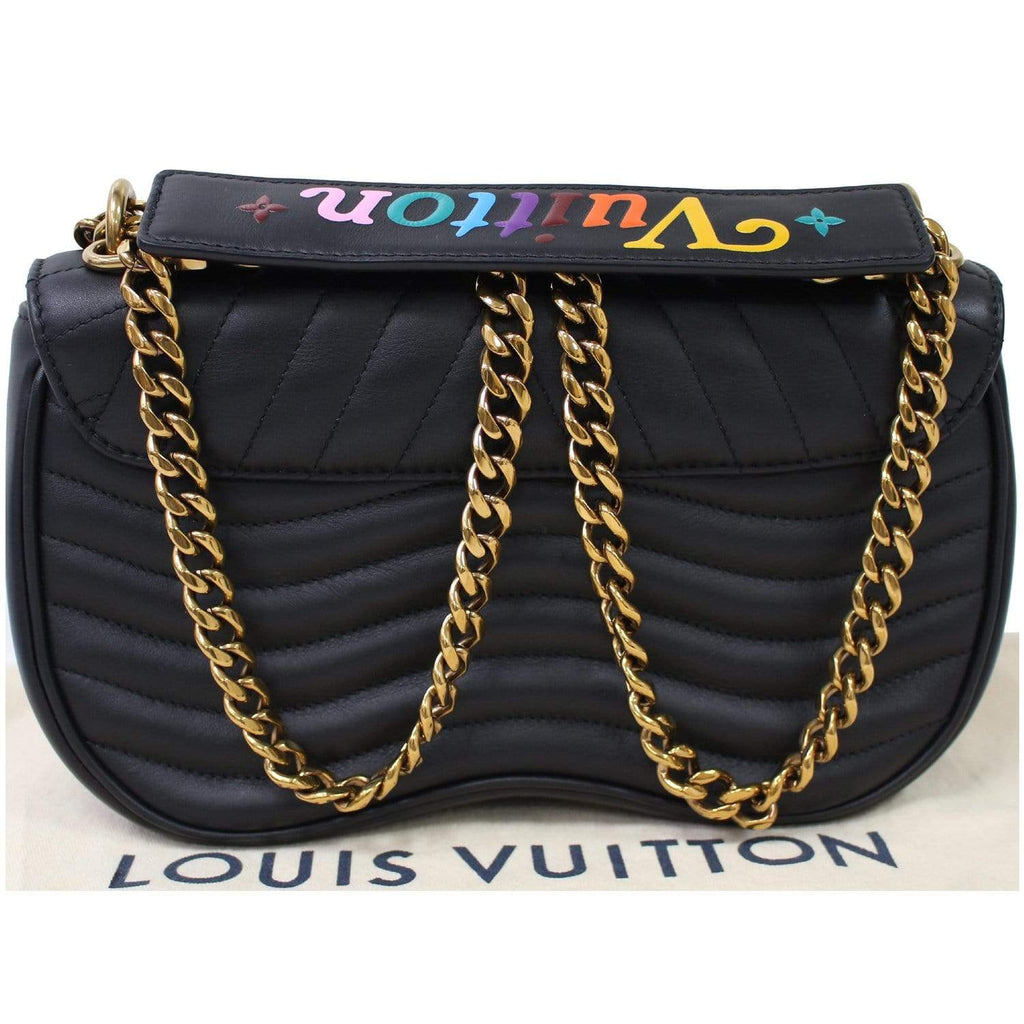 Louis Vuitton New Wave Chain Bag PM Black in Calfskin with Gold-tone - US
