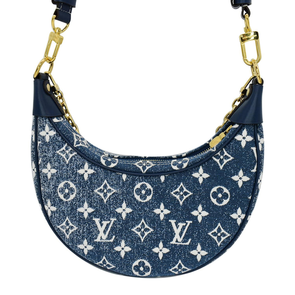 Louis Vuitton 2022 Monogram Denim Loop Bag - Blue Shoulder Bags
