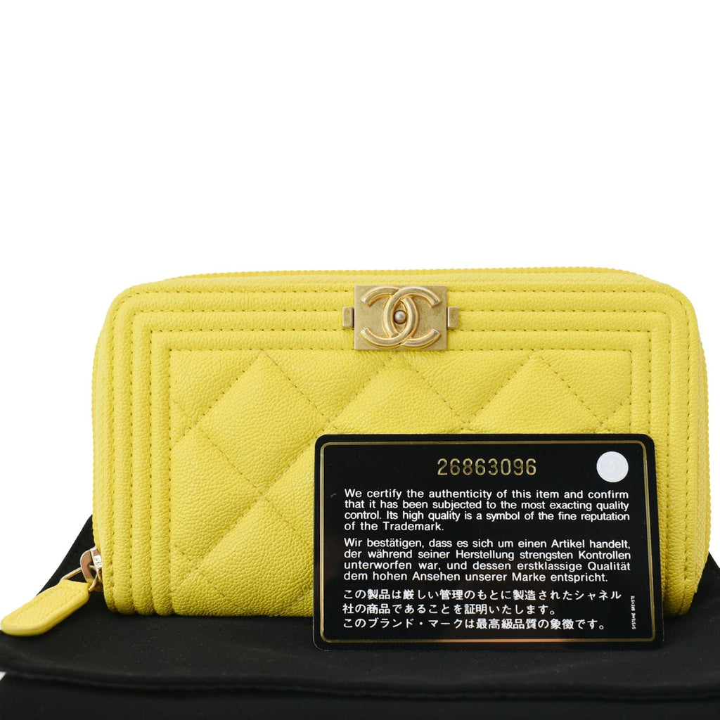 Chanel Caviar Quilted Boy Zip Around Coin Purse Wallet (LOR) 144010000 –  Max Pawn