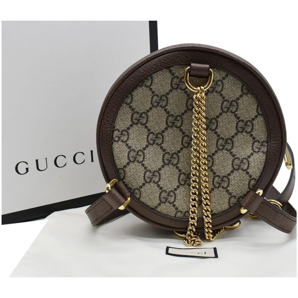 GUCCI GG SUPREME OPHIDIA ROUND MINI BACKPACK (598667) - CRTBLNCHSHP