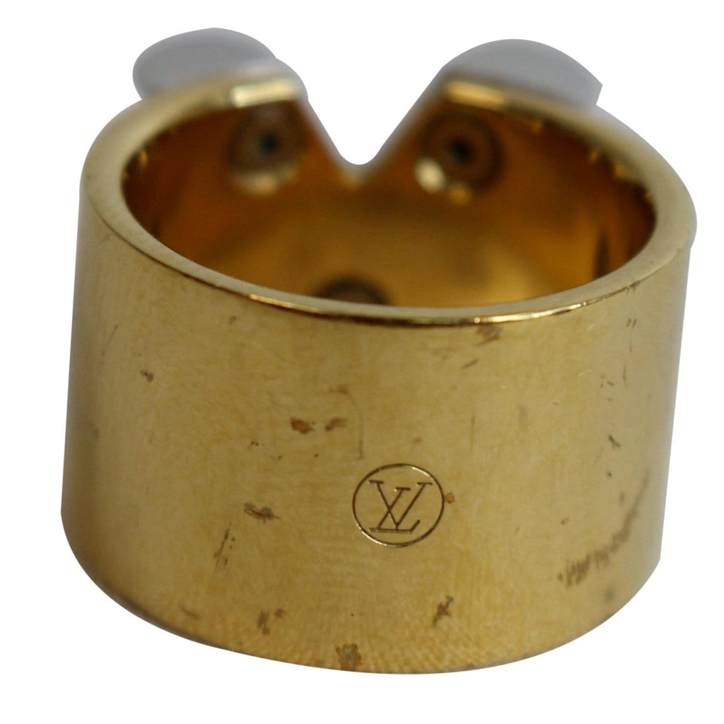 Louis Vuitton Essential V Planète Ring M68924 Golden Metal ref