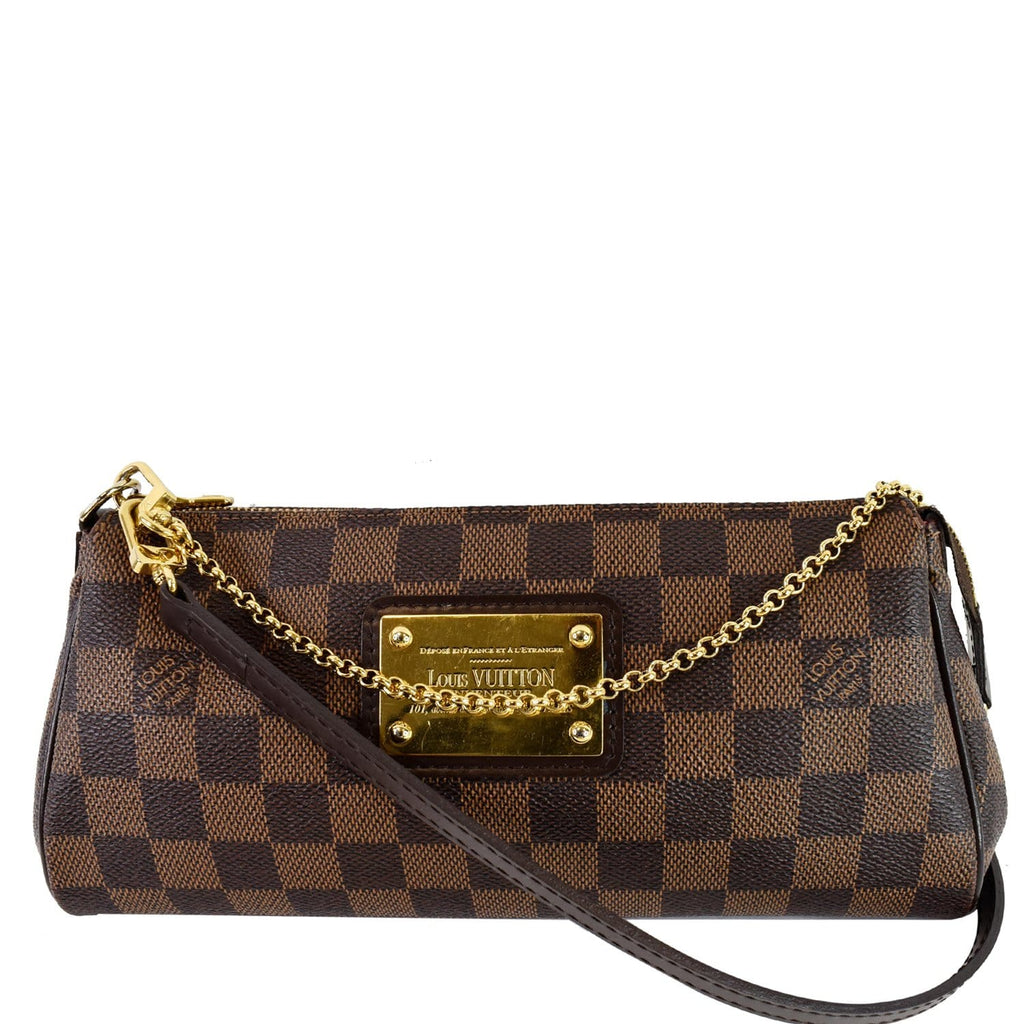 Louis Vuitton Damier Ebene Eva Pochette W/ Crossbody Strap – QUEEN MAY