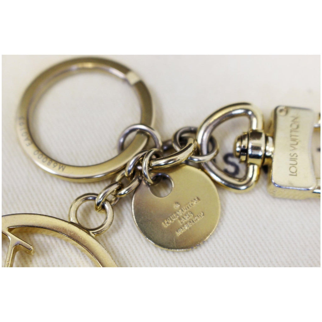 LOUIS VUITTON LV Circle Bag Charm Key Holder Gold 1287622