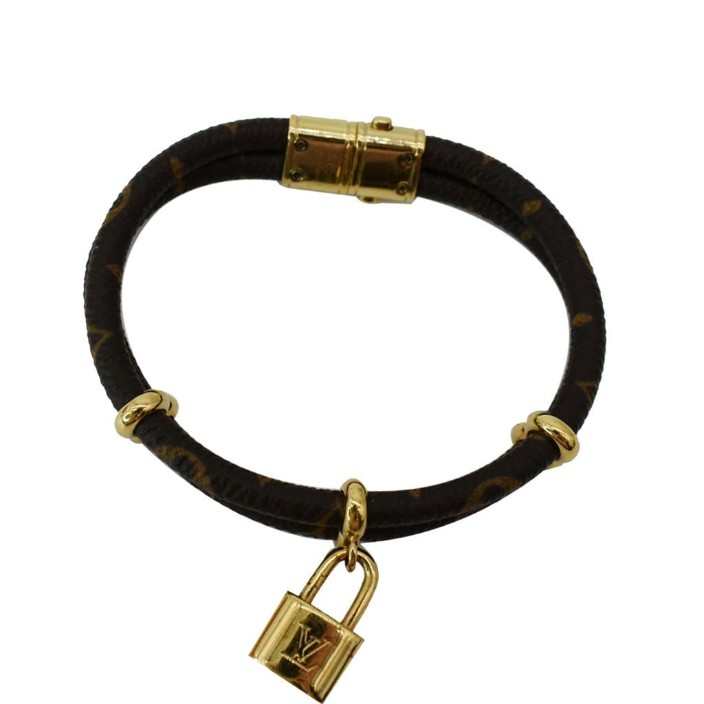 Louis Vuitton Black, Brown Keep It Double Bracelet