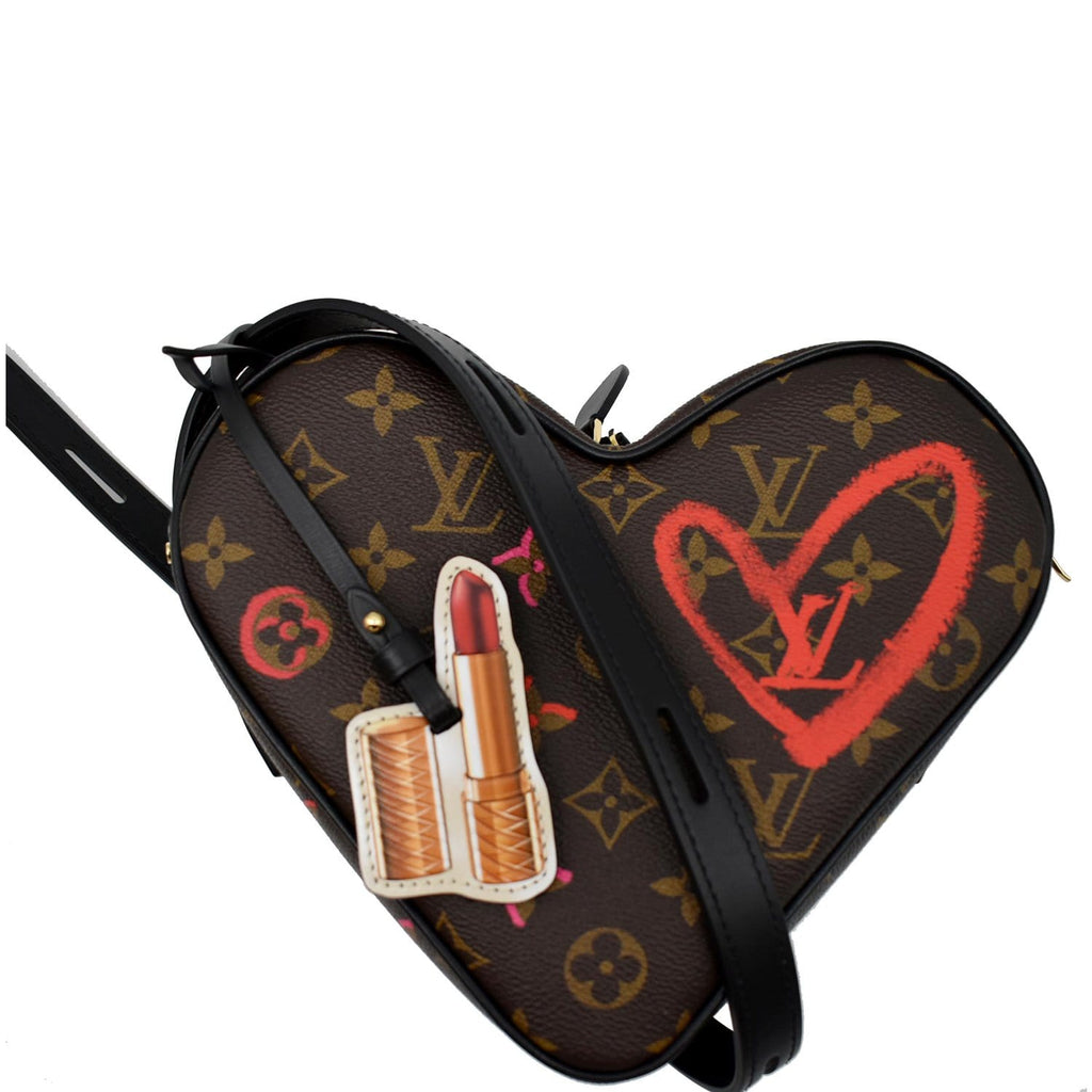 Coeur game on leather crossbody bag Louis Vuitton Brown in Leather -  29206739