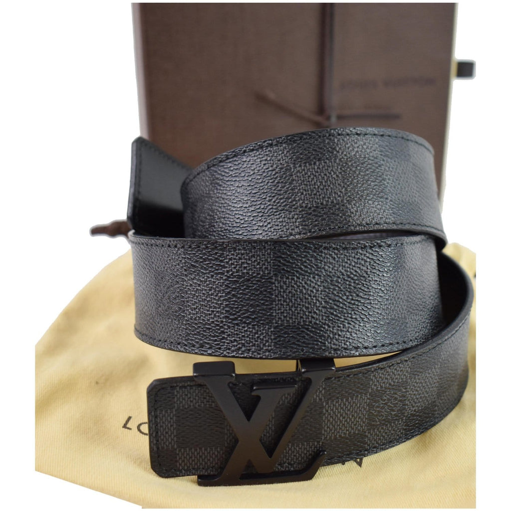 Louis Vuitton 2009 Damier Graphite Pattern Belt - Black Belts